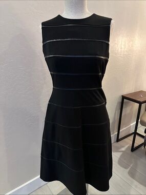 Calvin Klein Black Sleeveless Fit-and-Flare Dress